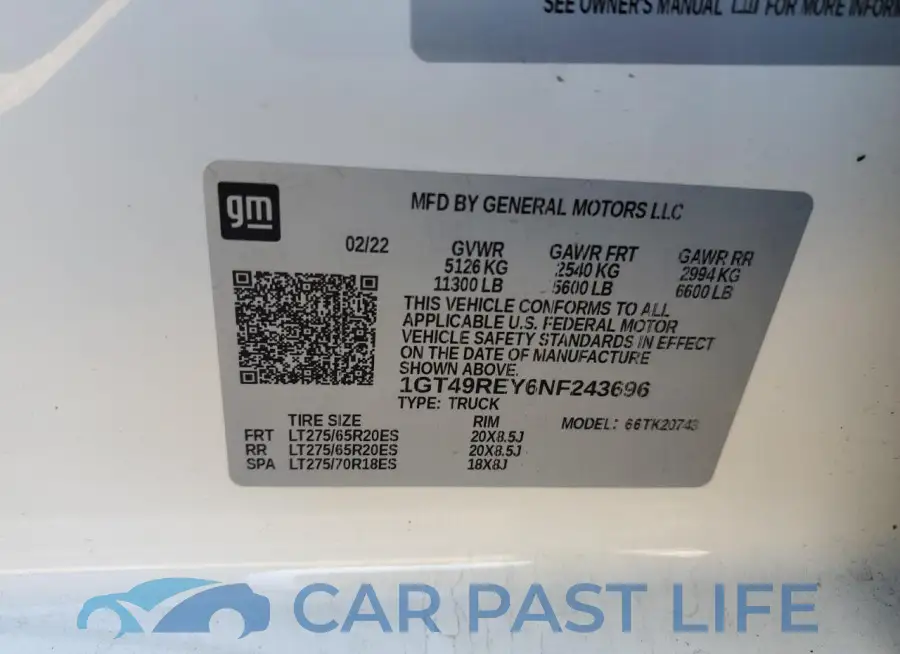 1GT49REY6NF243696# 12
