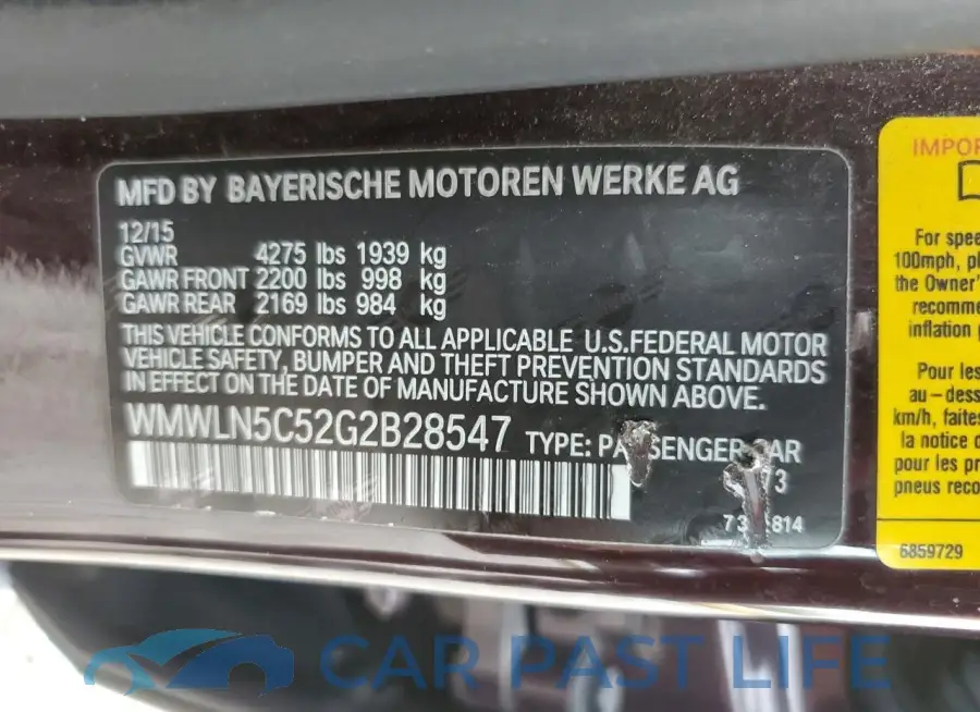 WMWLN5C52G2B28547# 13