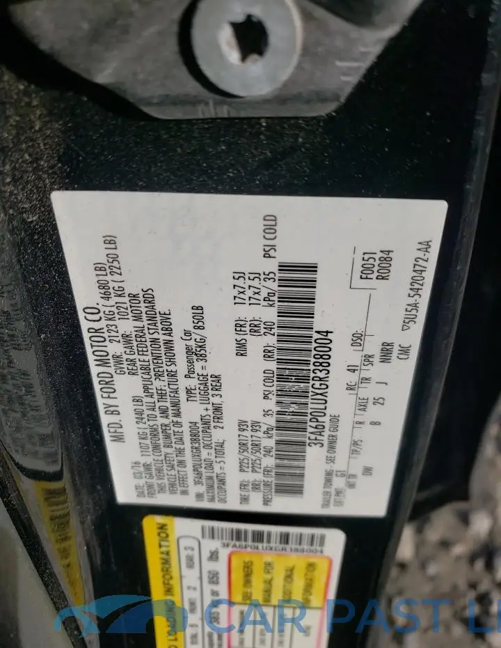3FA6P0LUXGR388004# 13