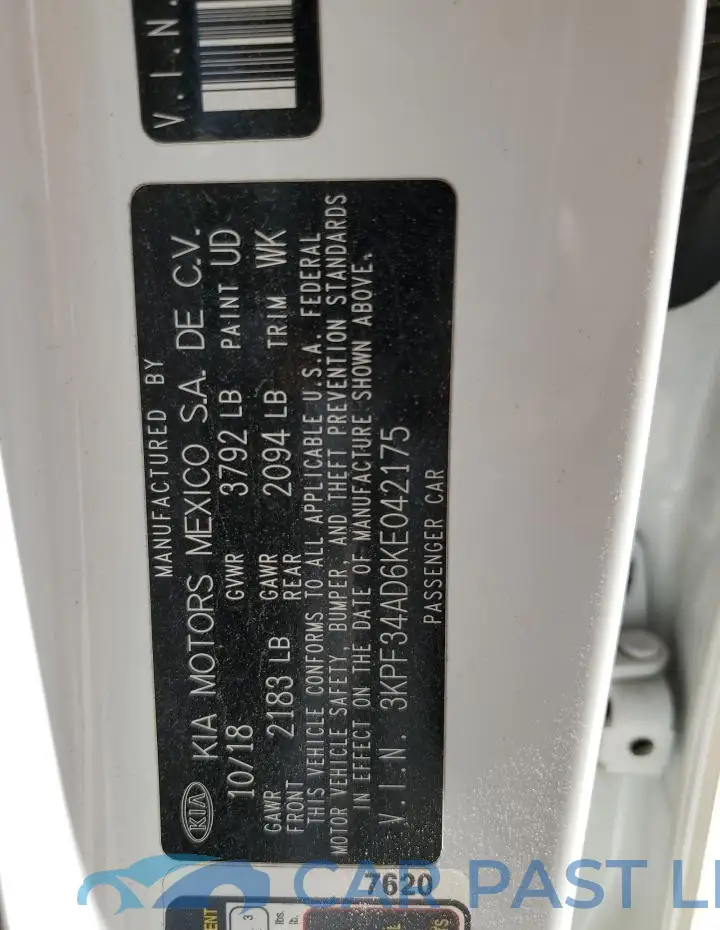 3KPF34AD6KE042175# 12