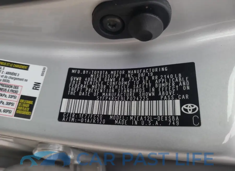 5YFP4RCE9LP024225# 10