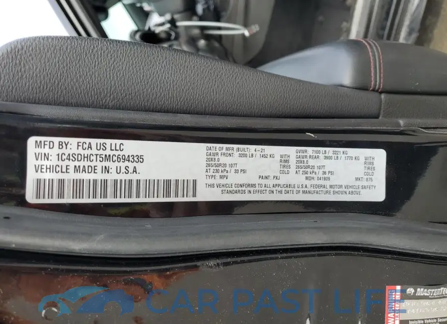 1C4SDHCT5MC694335# 13