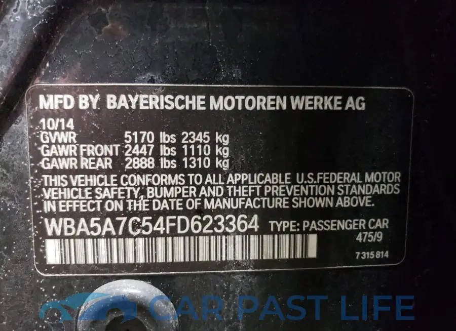 WBA5A7C54FD623364# 12
