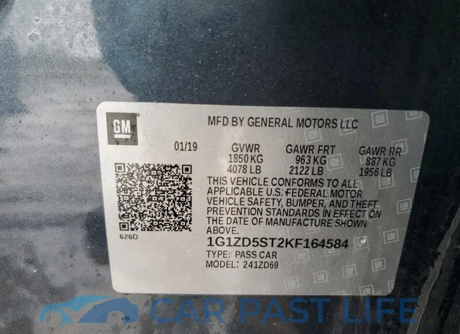1G1ZD5ST2KF164584# 12