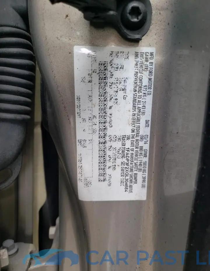 1FADP3F2XGL304684# 12