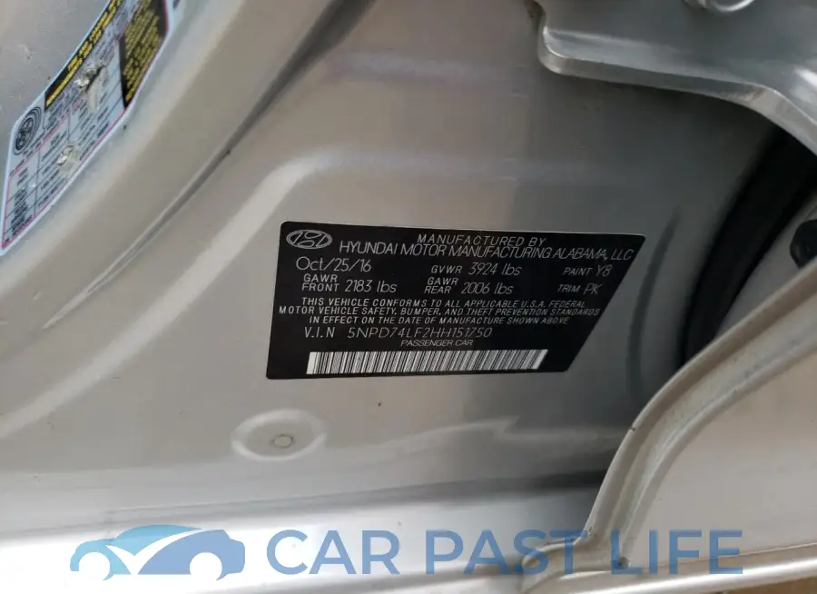5NPD74LF2HH151750# 12