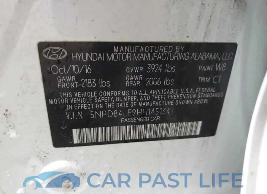 5NPD84LF9HH145134# 12
