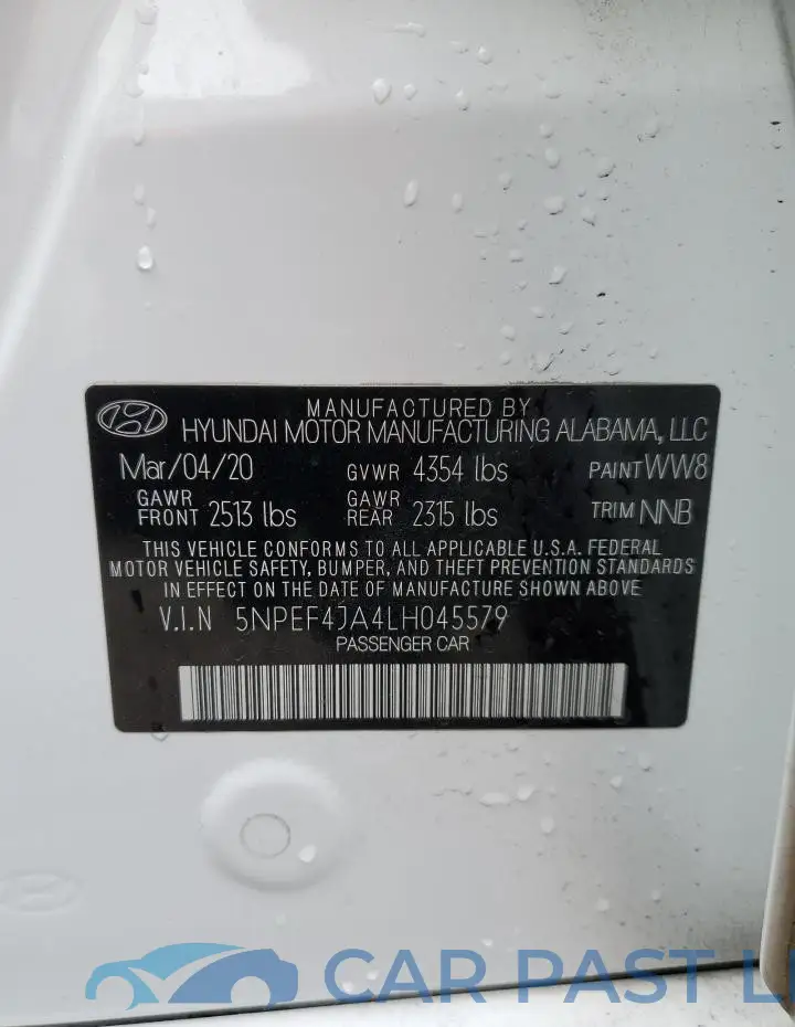 5NPEF4JA4LH045579# 13