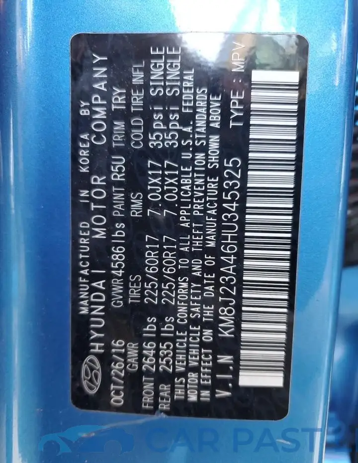 KM8J23A46HU345325# 13
