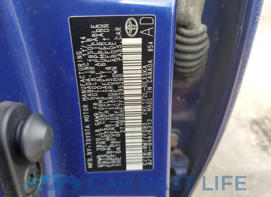 2T1BURHE7FC295260# 12