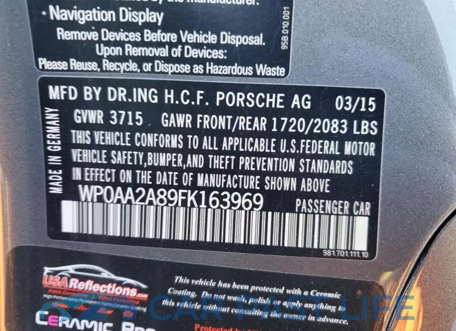 WP0AA2A89FK163969# 12