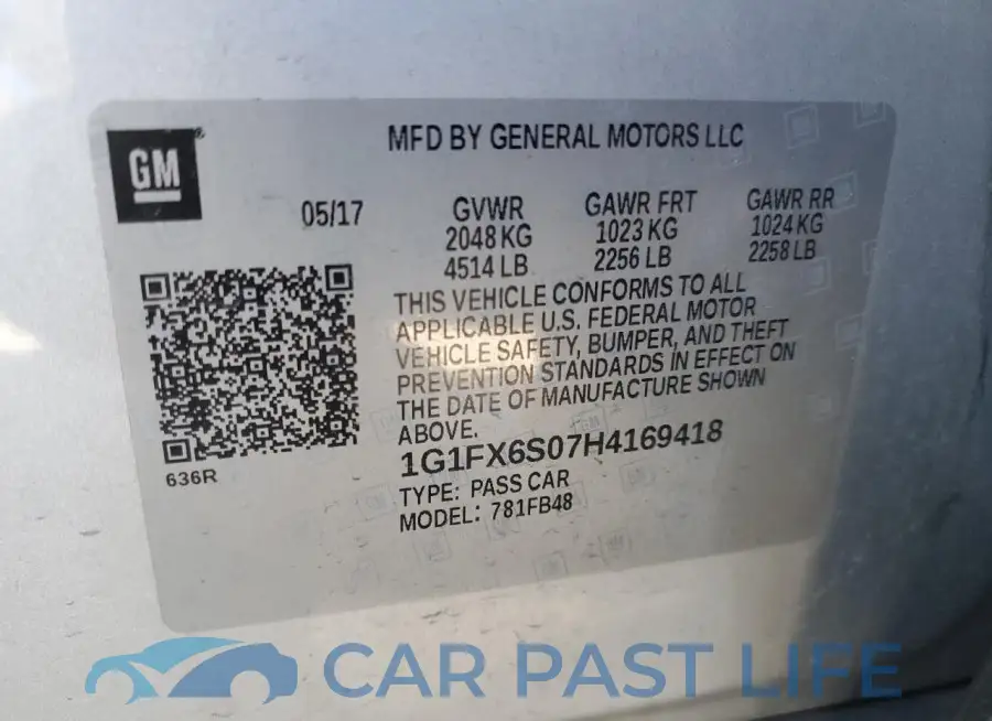 1G1FX6S07H4169418# 13