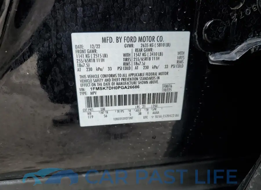 1FMSK7DH0PGA26686# 14
