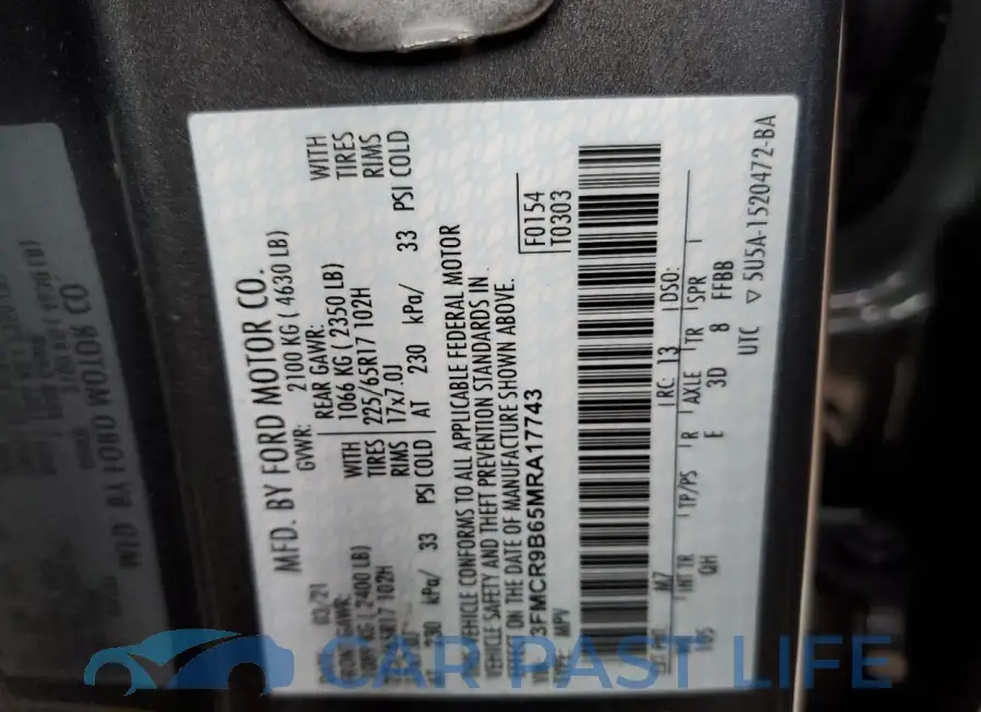 3FMCR9B65MRA17743# 13
