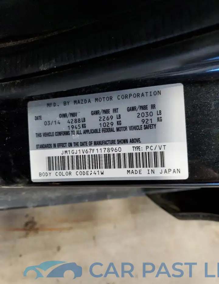 JM1GJ1V67F1178960# 13