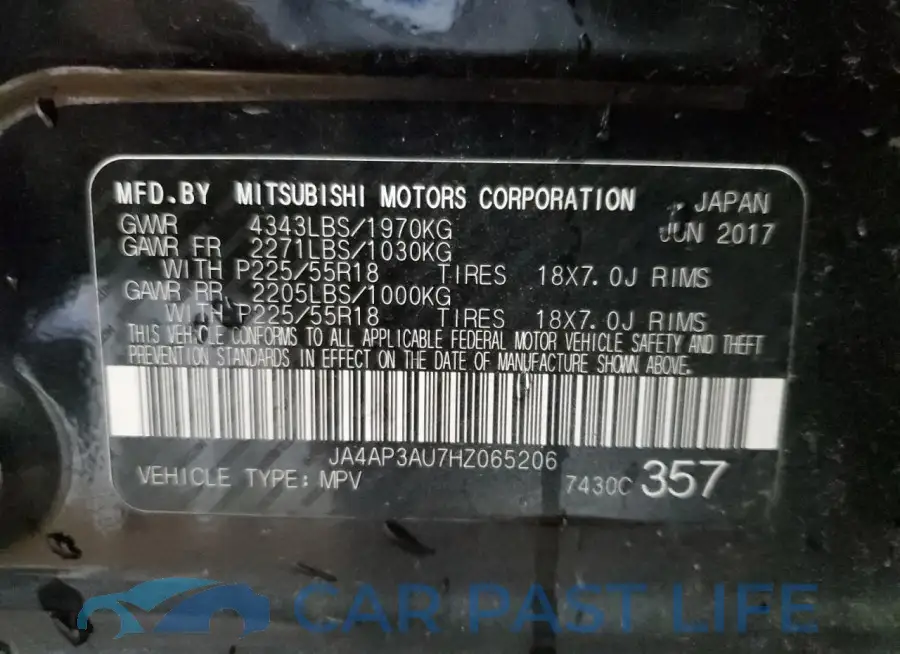 JA4AP3AU7HZ065206# 13