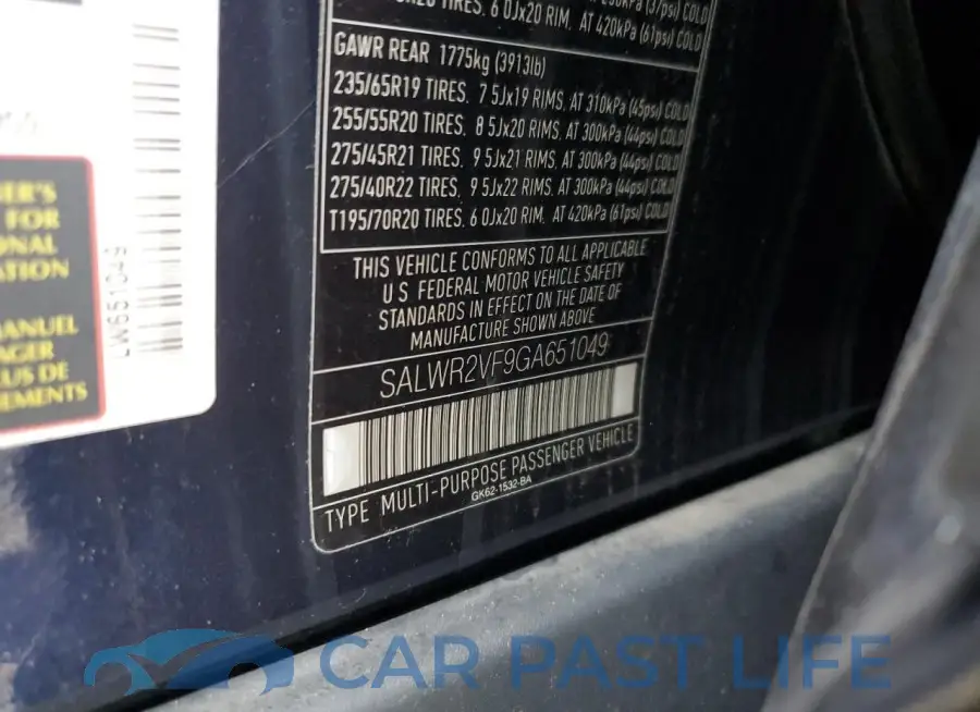 SALWR2VF9GA651049# 12