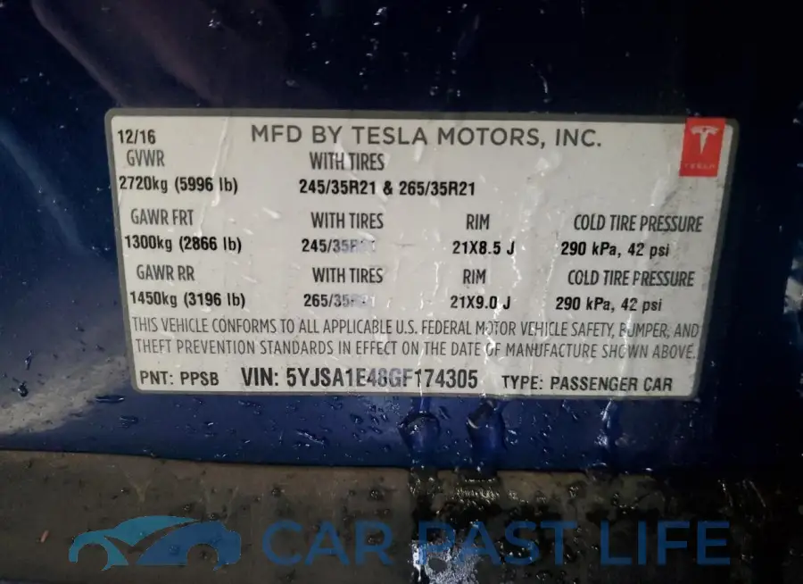 5YJSA1E48GF174305# 13