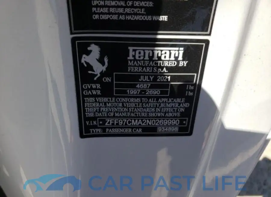 ZFF97CMA2N0269990# 12