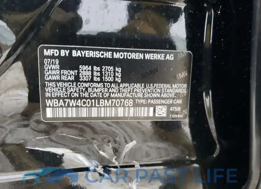 WBA7W4C01LBM70768# 12