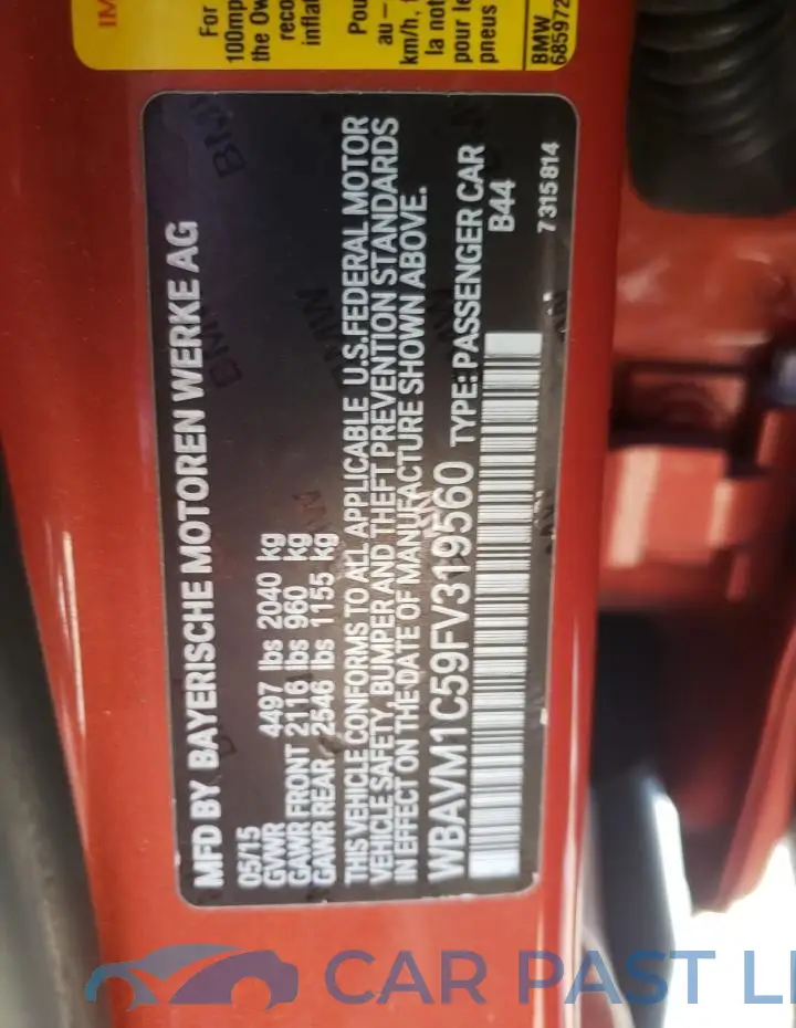 WBAVM1C59FV319560# 14
