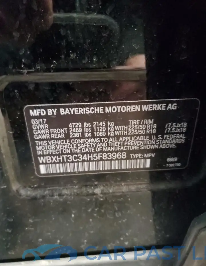 WBXHT3C34H5F83968# 13