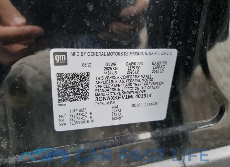 3GNAXKEV1ML401914# 13