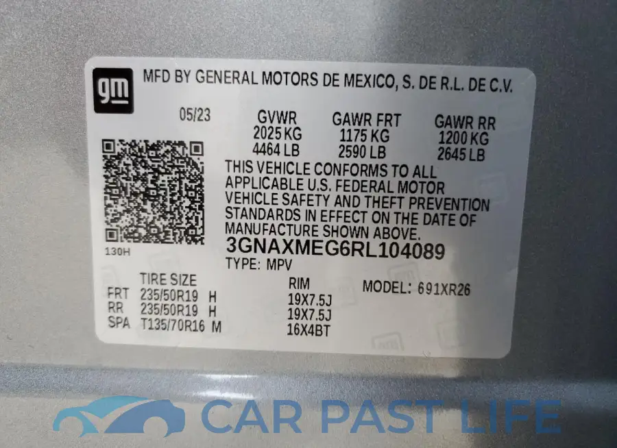 3GNAXMEG6RL104089# 13