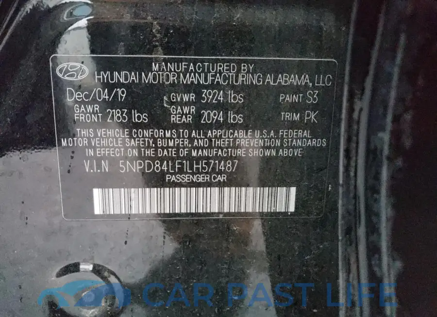 5NPD84LF1LH571487# 12