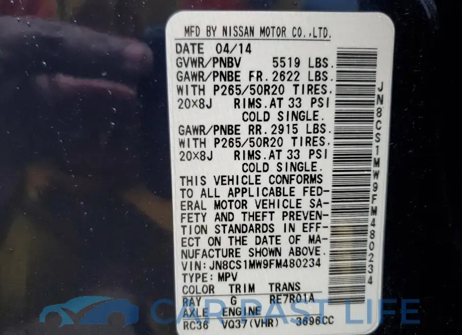JN8CS1MW9FM480234# 14