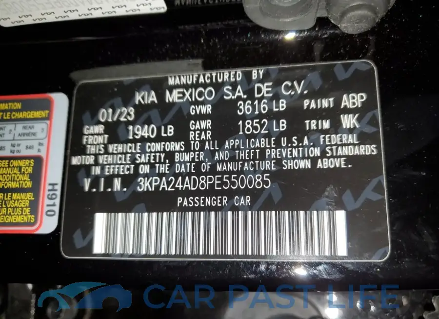 3KPA24AD8PE550085# 12