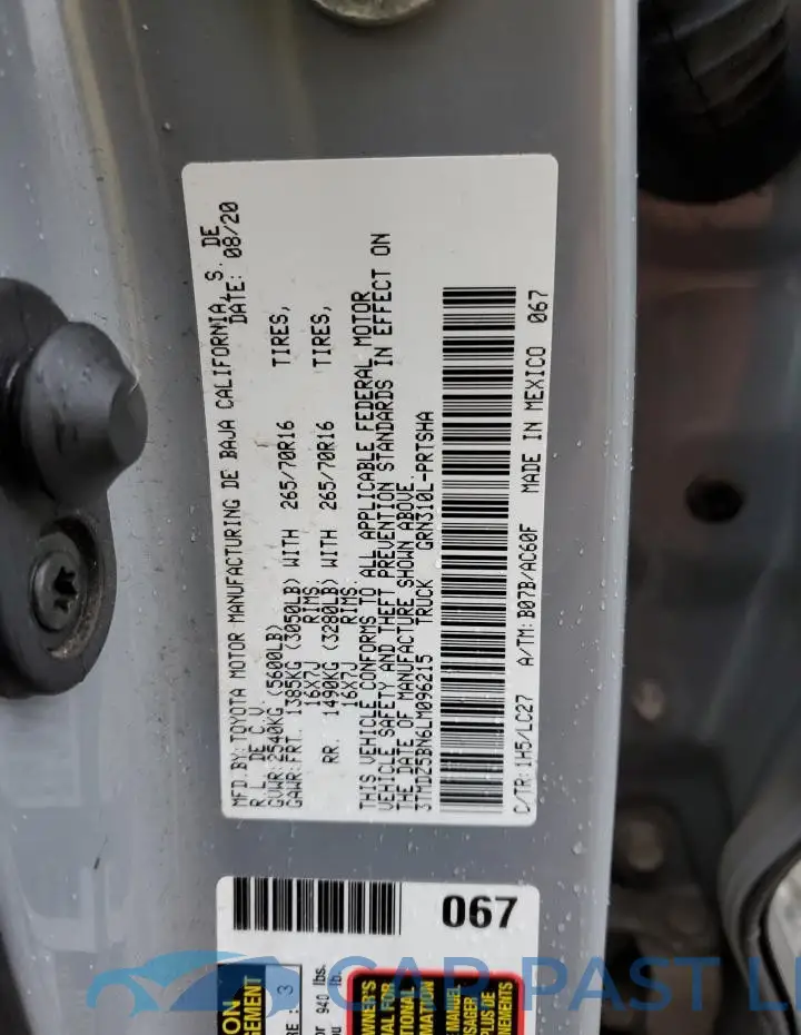 3TMDZ5BN6LM096215# 12