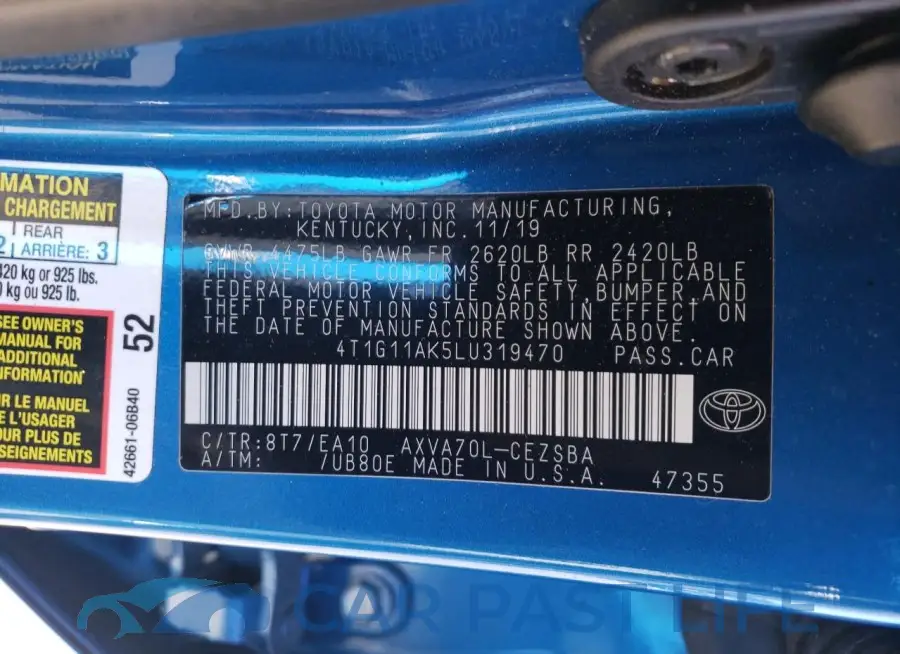 4T1G11AK5LU319470# 13