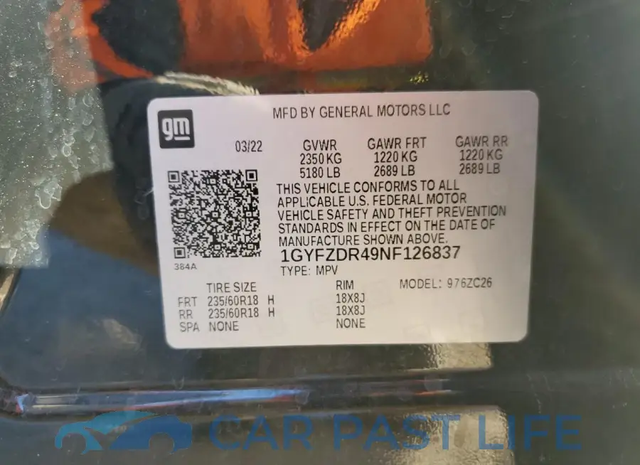 1GYFZDR49NF126837# 12