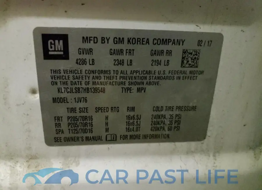 KL7CJLSB7HB139548# 12
