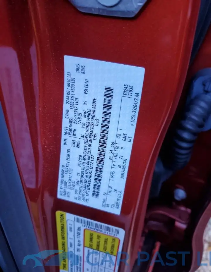 1FTER4EH0KLB12137# 12