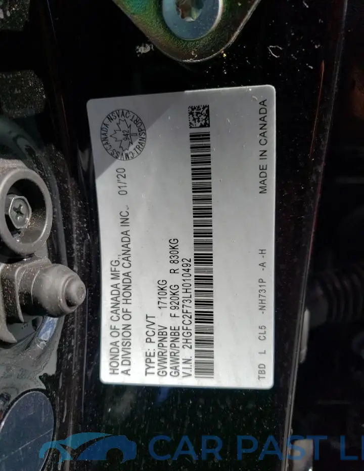 2HGFC2F73LH010492# 12
