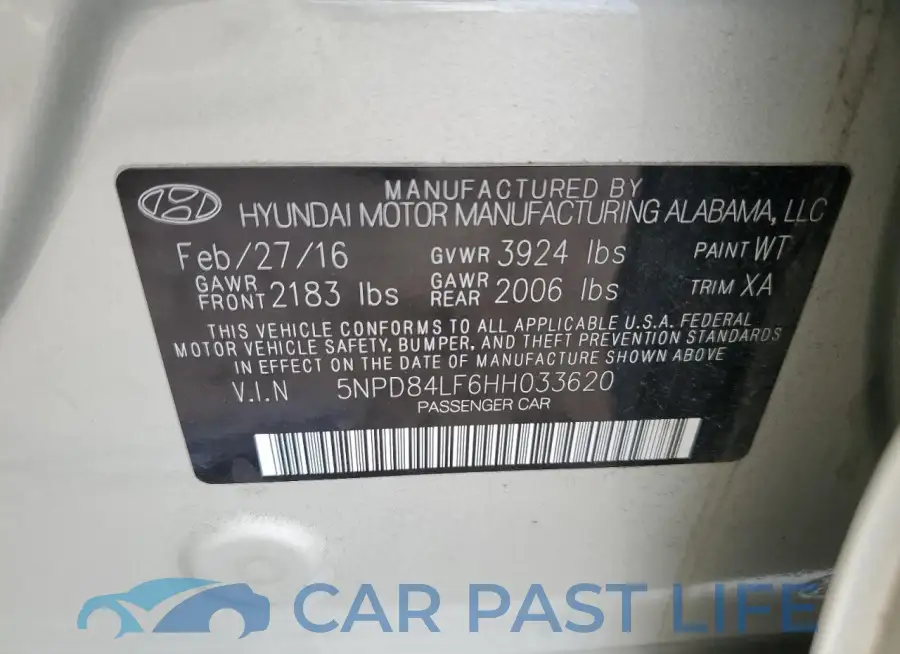 5NPD84LF6HH033620# 13