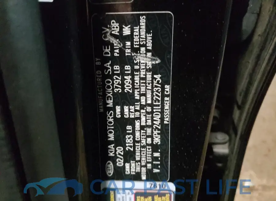 3KPF24AD1LE223754# 12