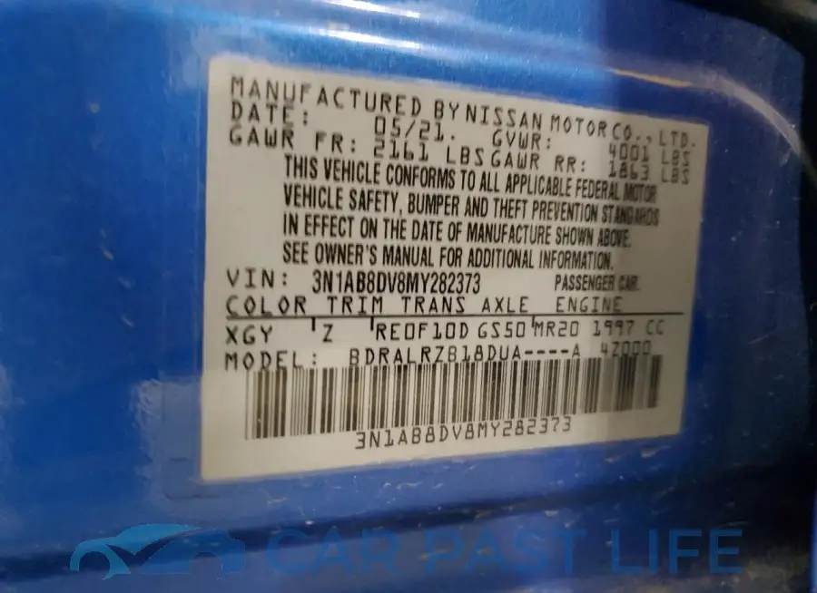 3N1AB8DV8MY282373# 12