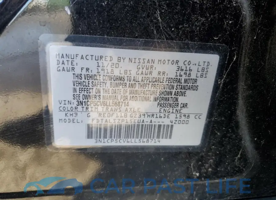 3N1CP5CV6LL568714# 12