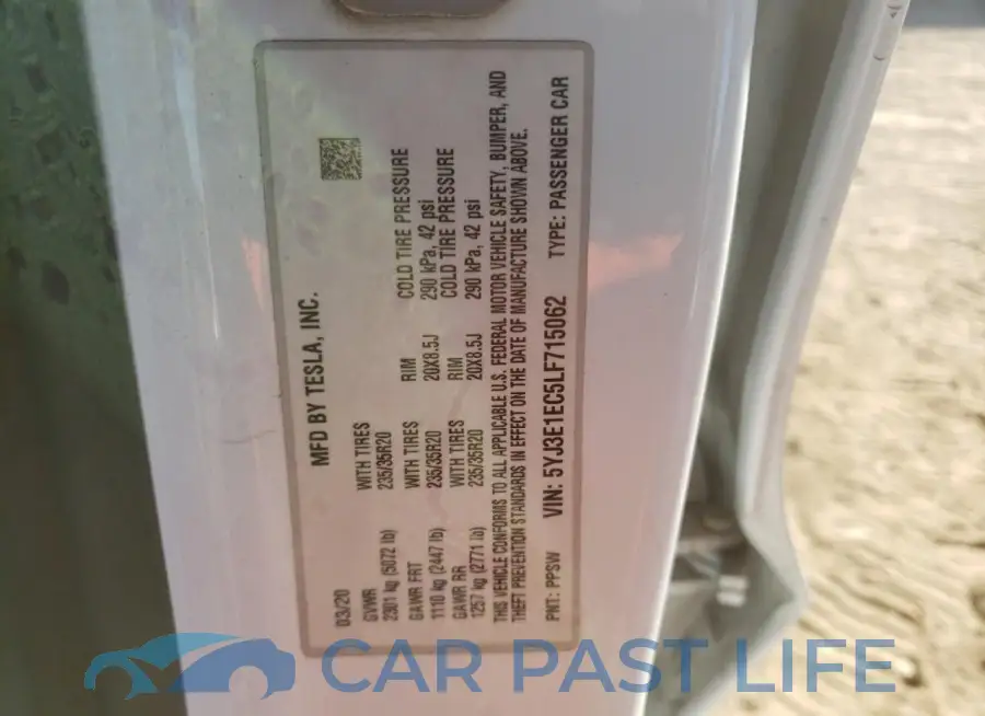 5YJ3E1EC5LF715062# 12