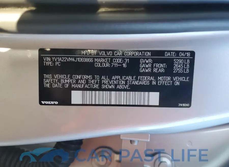 YV1A22VM4J1069866# 12