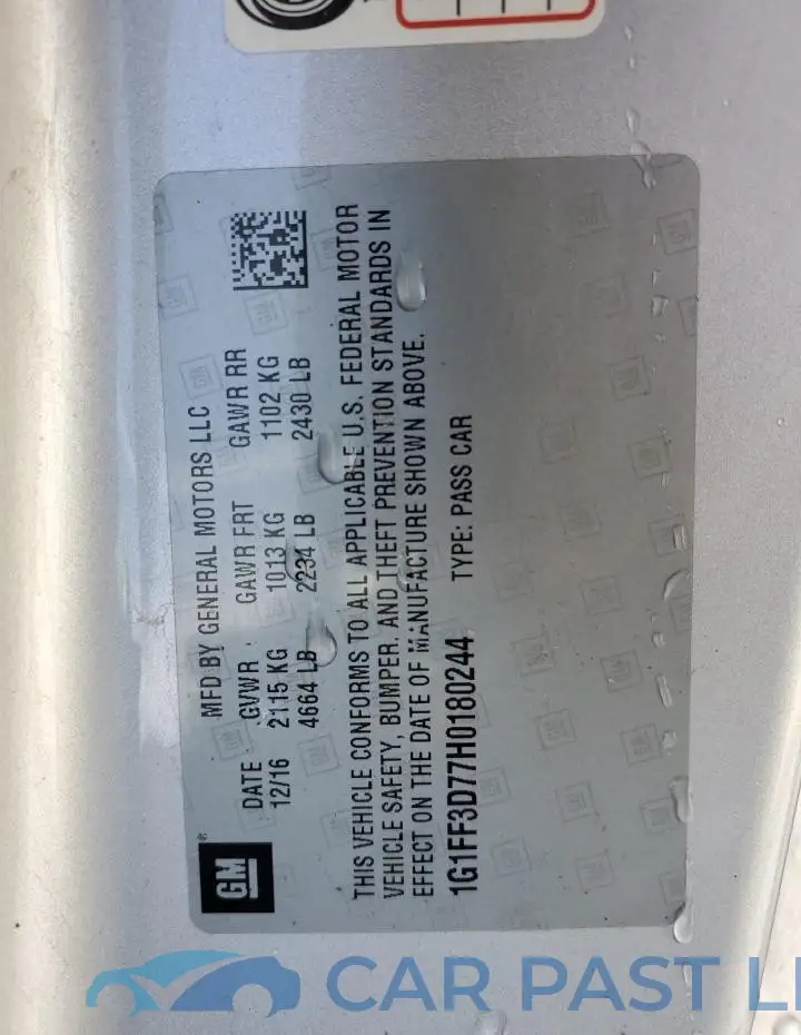 1G1FF3D77H0180244# 12