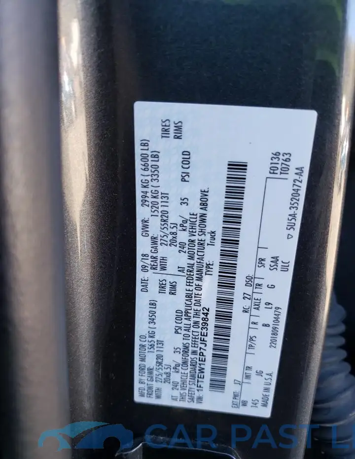 1FTEW1EP7JFE39842# 13