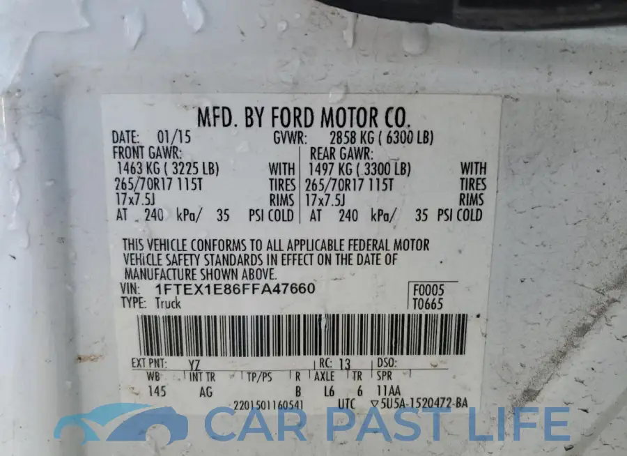 1FTEX1E86FFA47660# 12