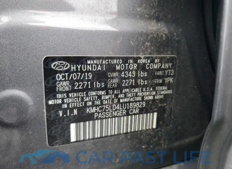 KMHC75LD4LU189829# 12