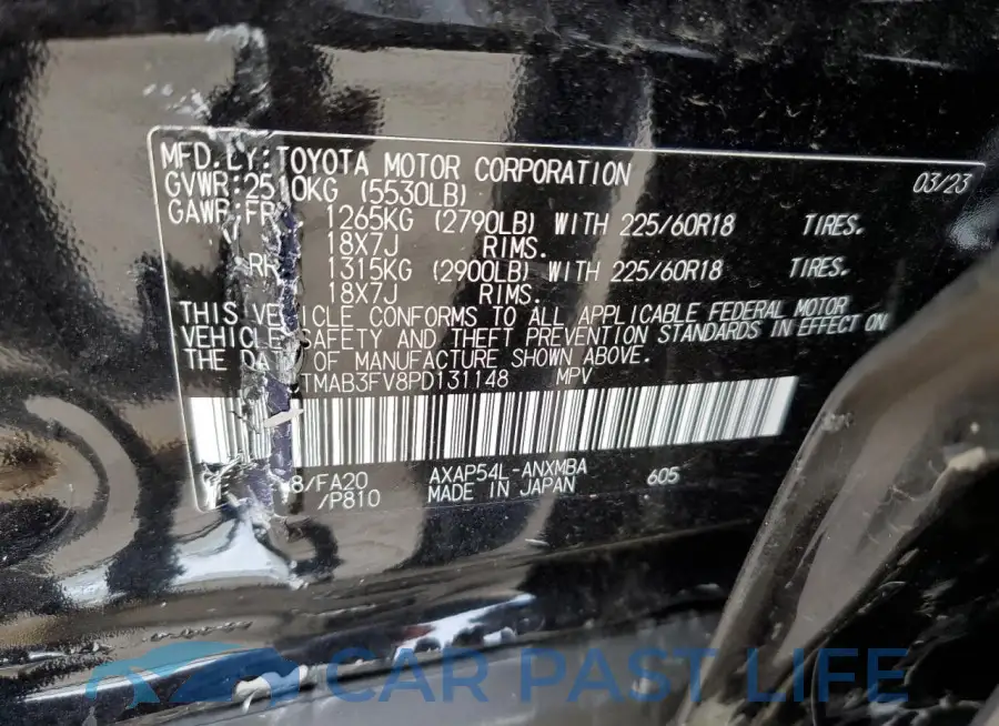 JTMAB3FV8PD131148# 12