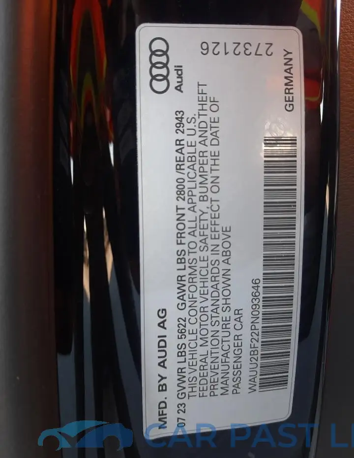 WAUU2BF22PN093646# 13