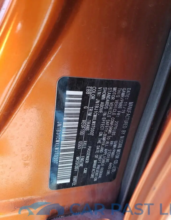 JN1BJ1CWXLW370307# 12